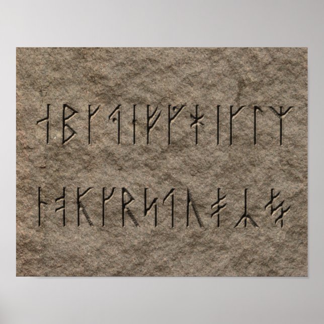 Pôster Alfabeto Viking (Frente)