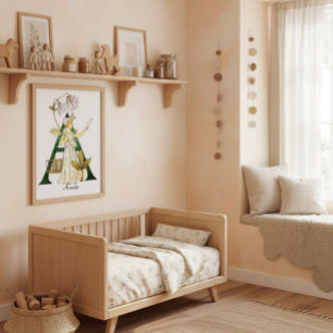 Poster Alfabeto Vintage Personalizado - Letra A