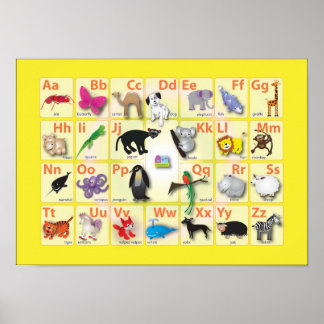 Poster Alfabetos: Meu ABC com 26 animais