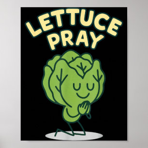 Poster Alface Reze Piada Engraçada Cristã Fé Humor