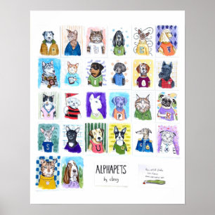 Poster Alfapetes de A a Z por Clancy