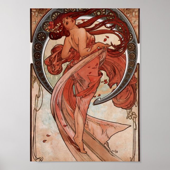 Poster Alfons Mucha Dance (Frente)