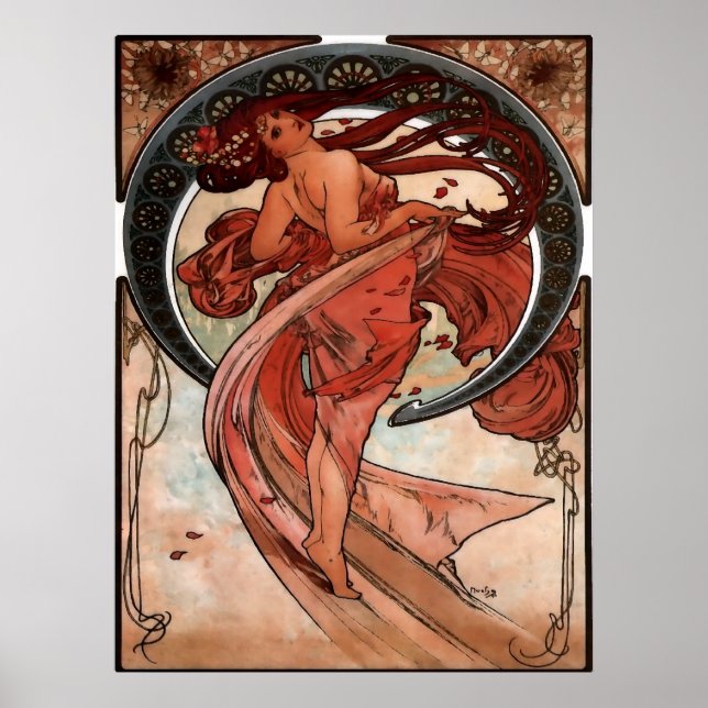 Pôster Alfons Mucha Dance (Frente)