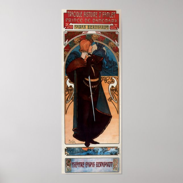 Poster Alfons Mucha Hamlet (Frente)
