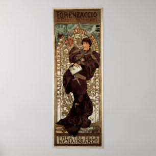 Pôster Alfons Mucha Lorenzaccio