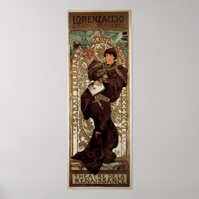 Poster Alfons Mucha Lorenzaccio (Frente)