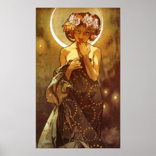 Pôster Alfons Mucha: Luna