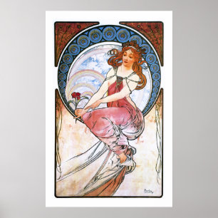 Pôster Alfons Mucha: Musa da pintura