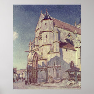 Pôster Alfred Sisley a igreja em Moret