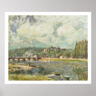 Pôster Alfred Sisley   a ponte em Sevres