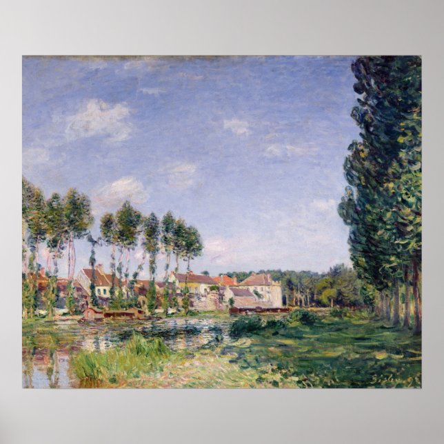 Pôster Alfred Sisley | Bancos da Loing at Moret (Frente)
