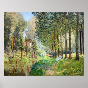 Poster Alfred Sisley - Descanse ao longo da Corrente