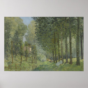 Poster Alfred Sisley - Descanse ao longo da Corrente
