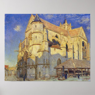 Pôster Alfred Sisley Igreja no Moret, Clima Sapado