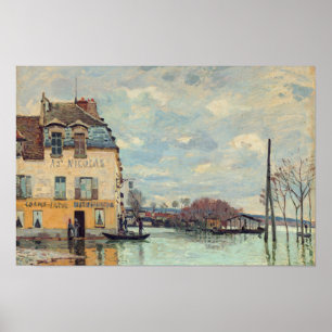 Poster Alfred Sisley - Inundação em Port-Marly 1872