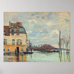 Poster Alfred Sisley - Inundações em Port-Marly 1872