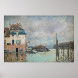 Poster Alfred Sisley - Inundações em Port-Marly 1876