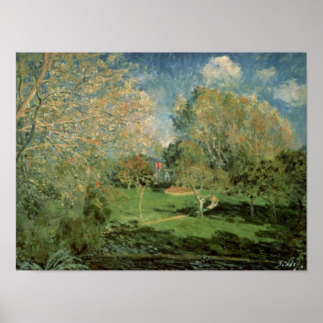 Pôster Alfred Sisley | Jardim da Família Hoschede (Frente)