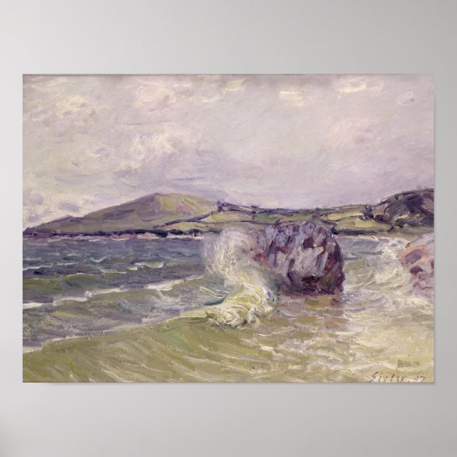 Pôster Alfred Sisley | Lady's Cove, Langland Bay, Le Mati (Frente)