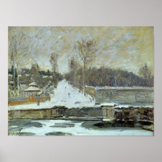 Poster Alfred Sisley | Local de abeberamento em Marly-le- (Frente)