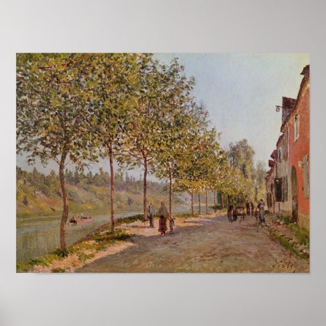 Pôster Alfred Sisley | Manhã de junho em Mamas Santos (Frente)