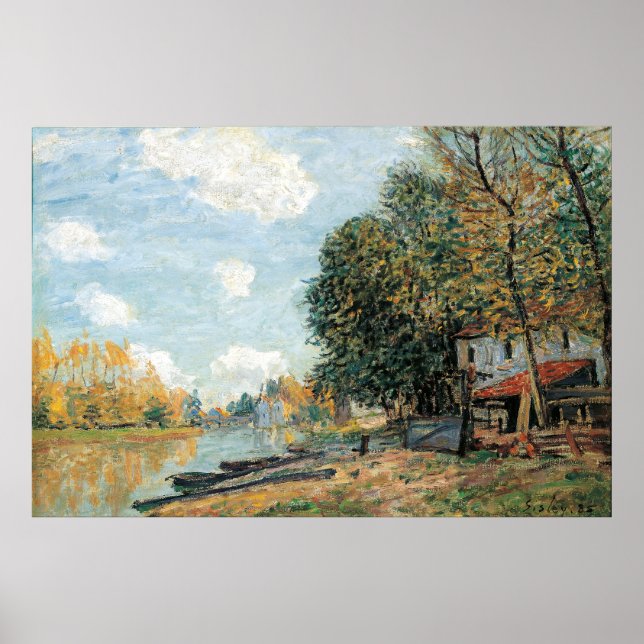 Poster Alfred Sisley Moret: As margens do rio Loing (Frente)