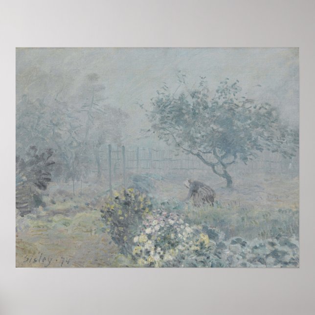 Poster Alfred Sisley - Névoa, Voisins (Frente)