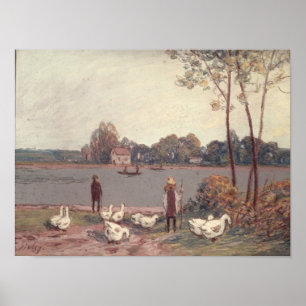 Pôster Alfred Sisley nos bancos do Loing