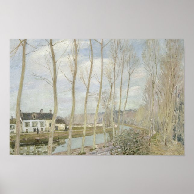 Pôster Alfred Sisley - O Canal da Loing (Frente)