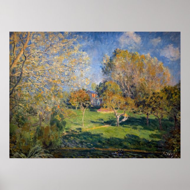 Poster Alfred Sisley - O Jardim de Hoschede, Montgeron (Frente)
