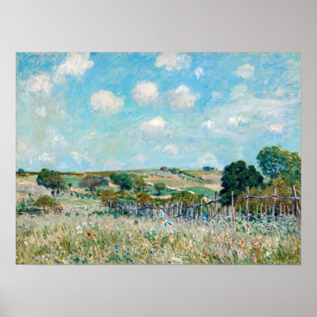 Poster Alfred Sisley - O Prado (Frente)