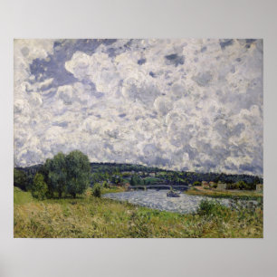 Pôster Alfred Sisley o Seine em Suresnes