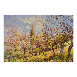 Pôster Alfred Sisley Orchard em primavera