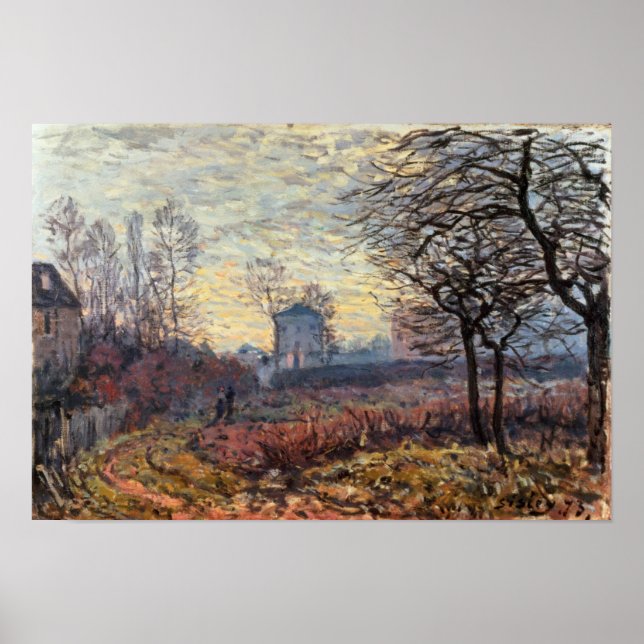 Pôster Alfred Sisley | Paisagem perto de Louveciennes (Frente)