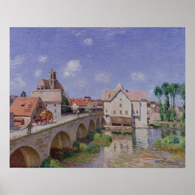 Poster Alfred Sisley | Ponte em Moret (Frente)