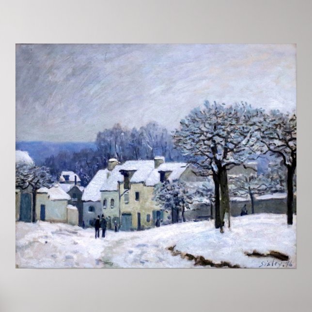 Poster Alfred Sisley - Praça Chenil em Marly, Efeito de N (Frente)