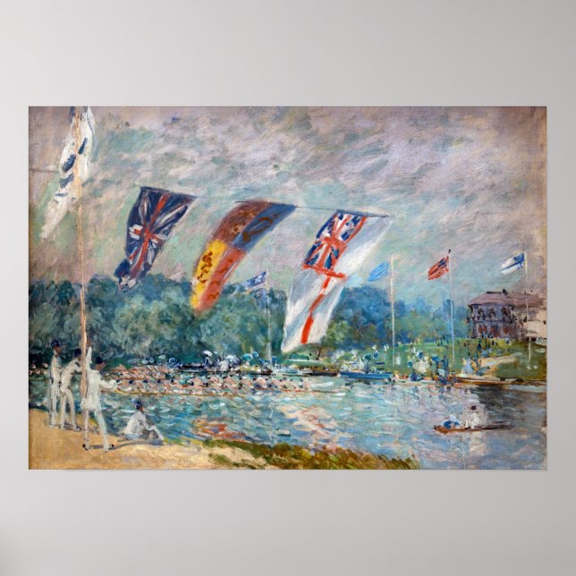 Poster Alfred Sisley - Regatta em Molesey (Frente)