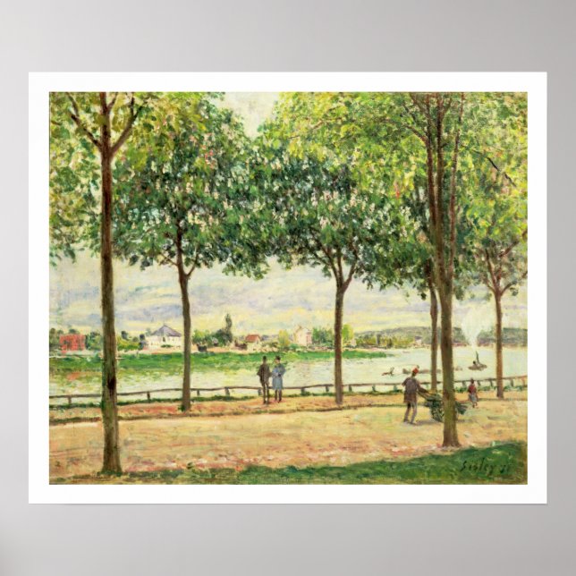 Pôster Alfred Sisley | Rua das castanhas espanholas (Frente)