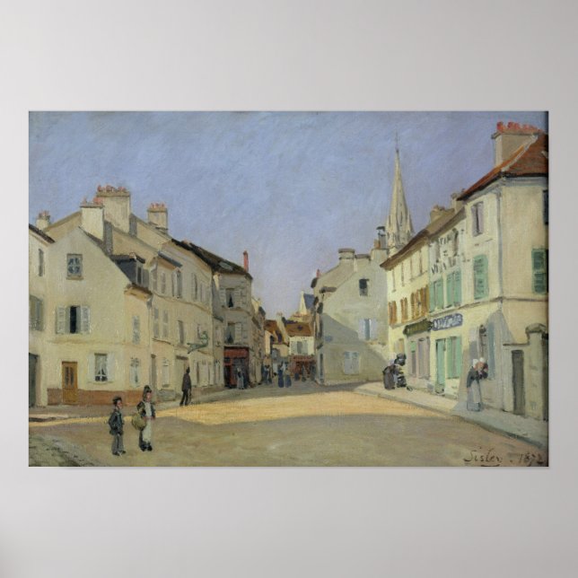 Pôster Alfred Sisley | Rue de la Chaussee no Argenteuil (Frente)
