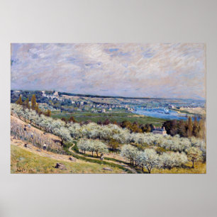 Poster Alfred Sisley - Terrace em Santo-Germain, Primaver