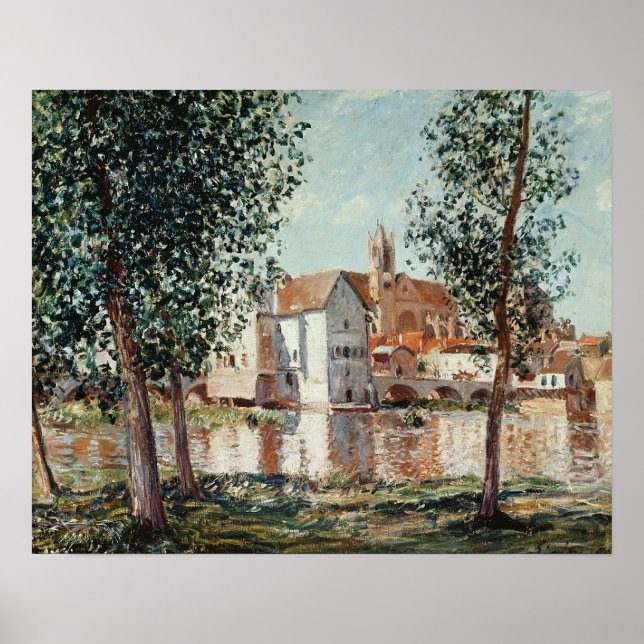 Pôster Alfred Sisley | The Loing at Moret (Frente)