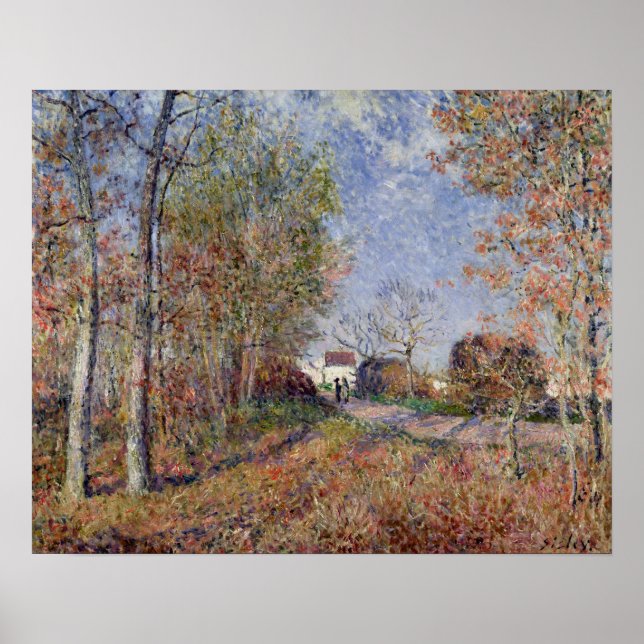 Pôster Alfred Sisley | Um canto da floresta em Sablons (Frente)