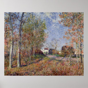 Pôster Alfred Sisley   um canto das madeiras em Sablons