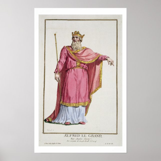 Poster Alfred the Excelente (849-99) de "Receuil des Esta (Frente)
