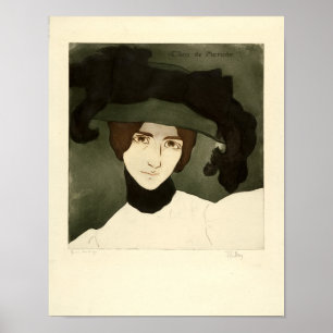 Poster Alfredo Müller, Retrato Cléo de Mérode 1900