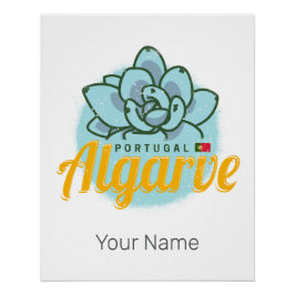 Pôster Algarve Portugal Flor Suculta Souvenir