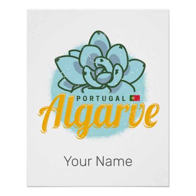 Pôster Algarve Portugal Flor Suculta Souvenir (Frente)