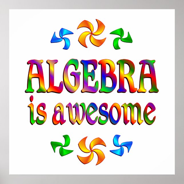 Poster Álgebra é Incrível (Frente)