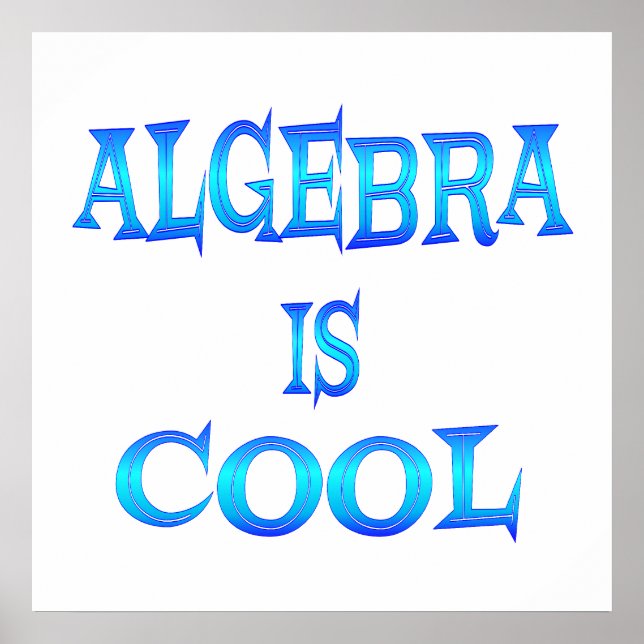 Poster Álgebra é Legal - A partir de US$ 11,80 (Frente)