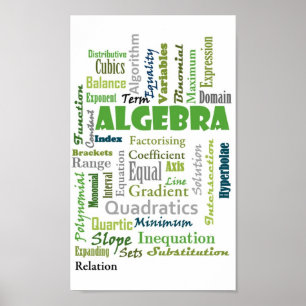 Pôster Algebra (green)